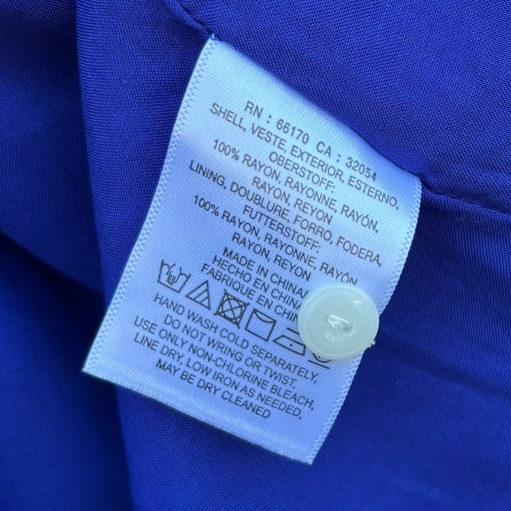 Maeve Blue and White High Low Skirt - Picture 8 of 11